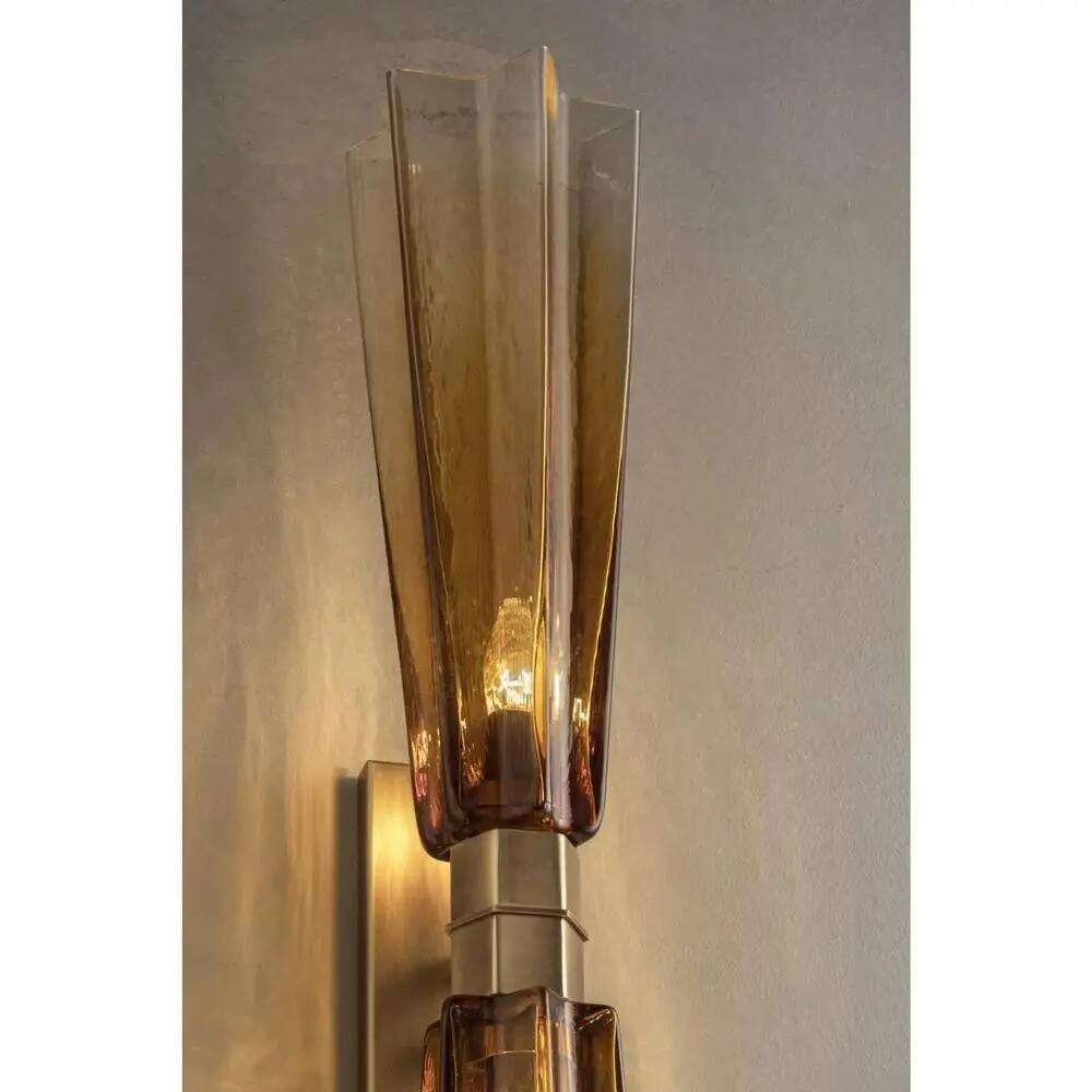 Italian Lively Amber Murano Glass Wall Sconce by Simoeng for Simoeng