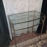 Console en fer forgé et verre