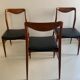 Trio of Danish chairs by Kai Lyngfeldt Larsen 60s, reupholstered