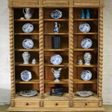 19th century bleached walnut bookcase