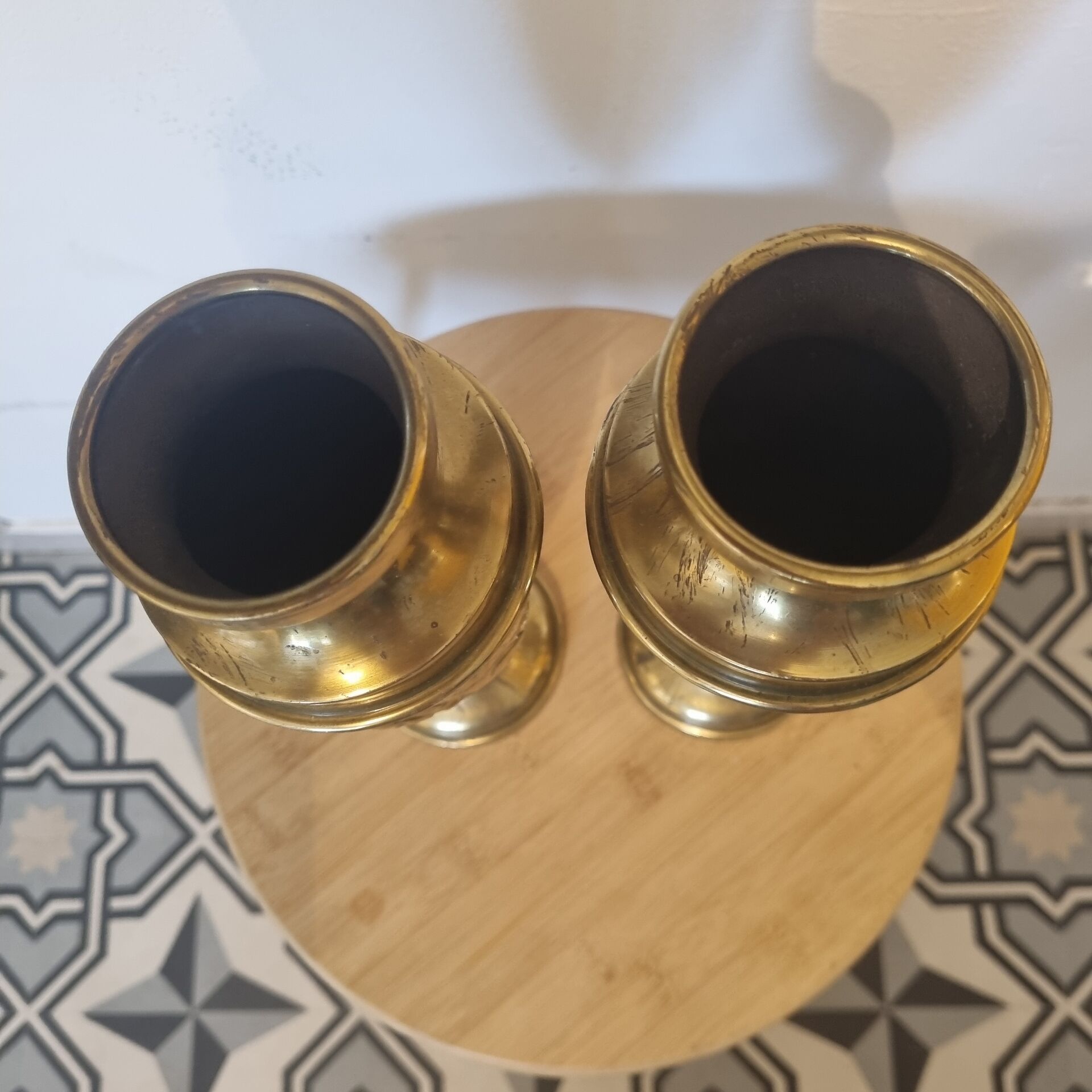 Paire de vases en cuivre début XXéme