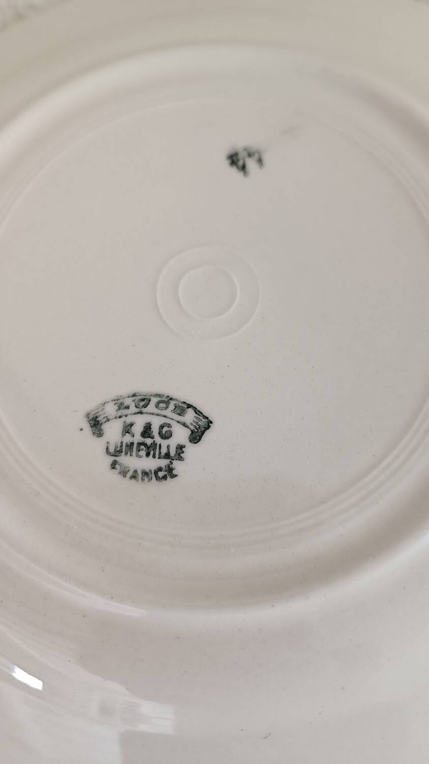 2 Lunéville Art Deco iron earth plates