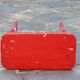 Red wooden bench, 50s
