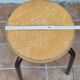 3 vintage stackable stools in wood and metal, industrial style, 45 cm