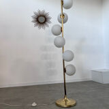 Old floor lamp in brass and opaline design from the 70s Max Bill lamp