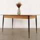 Oak table, Italian design, 1980s, manufacture: Italy