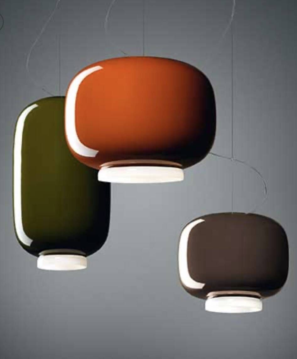 Chouchin no 1 orange blown glass pendant by Foscarini