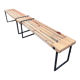 Banc extensible industriel bois et métal 160/260 cms