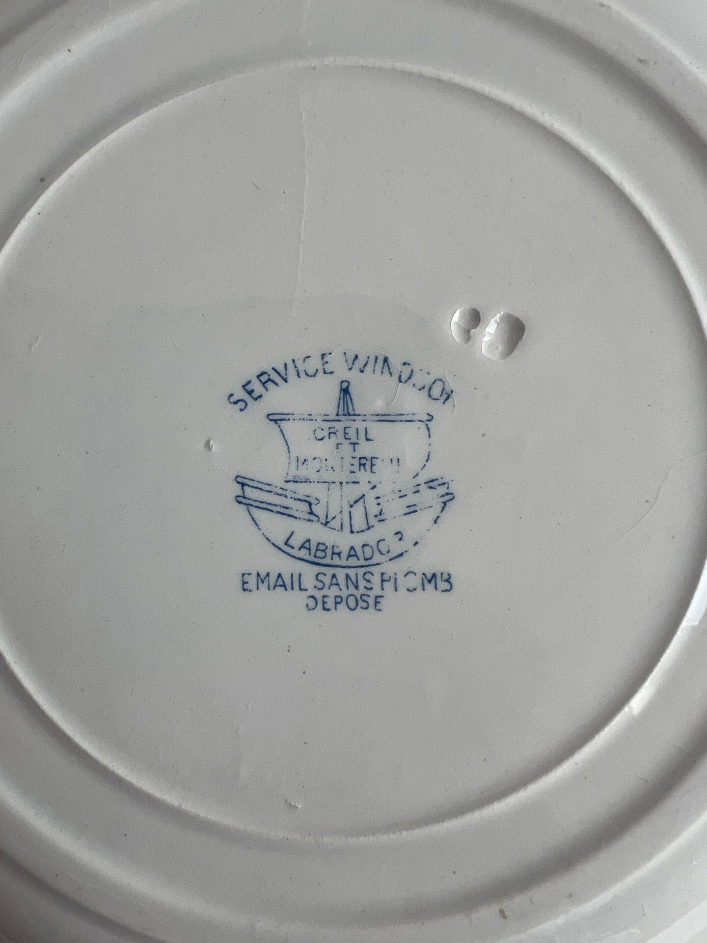 Assiette creuse Service Windsor Creil et Montereau 24cm