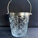 Ice Bucket – Cut Crystal and Silver Metal
