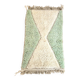 Green handmade decorative rug size 150 x 150 cm