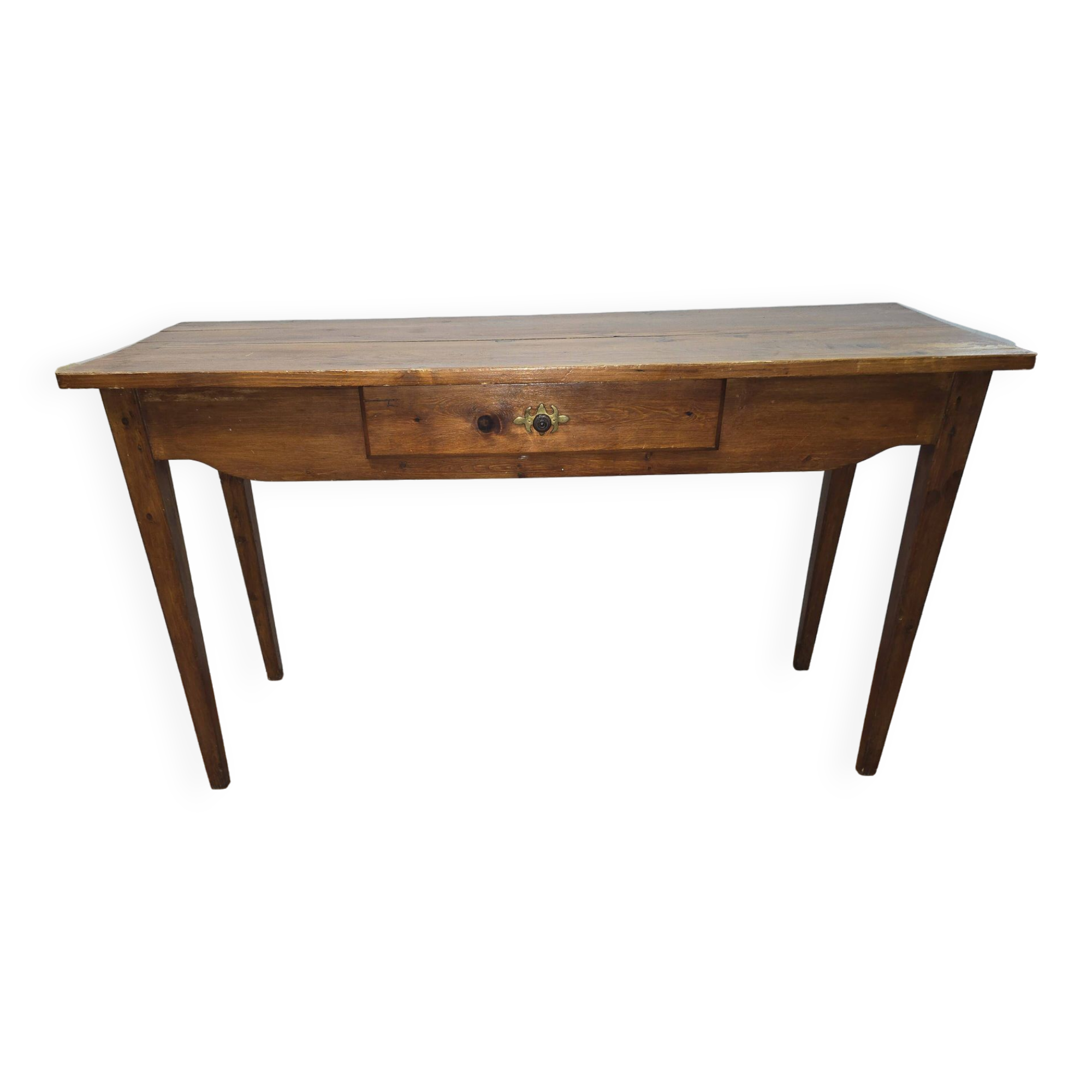Old console table with spindle legs