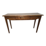 Ancienne table, console pieds fuseaux