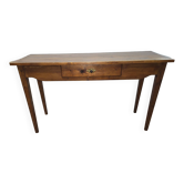Old console table with spindle legs