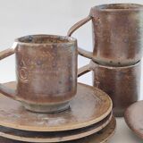 Set of 4 Puisaye stoneware coffee cups