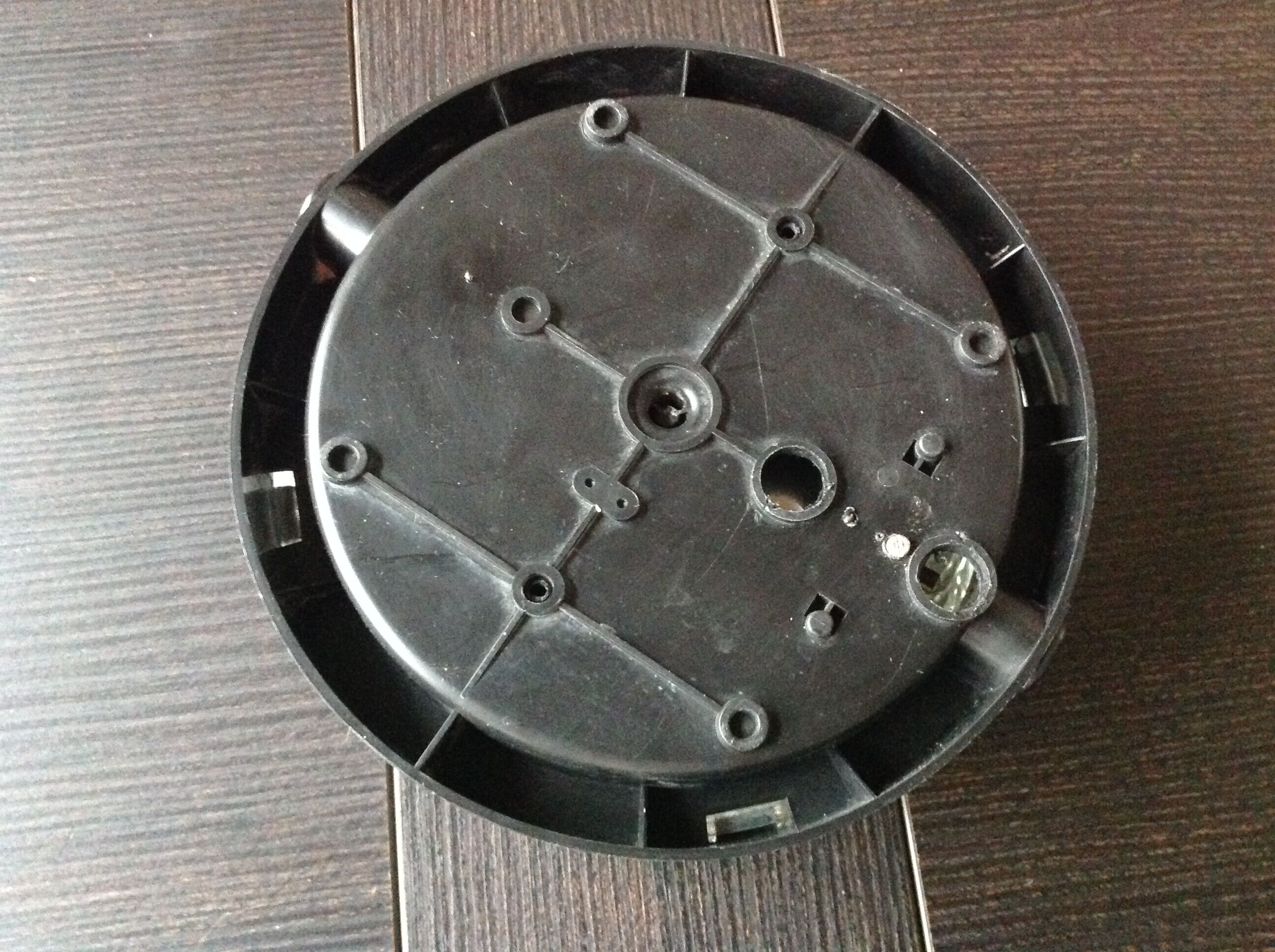 Vintage 60s-70s round ice glass ceiling light