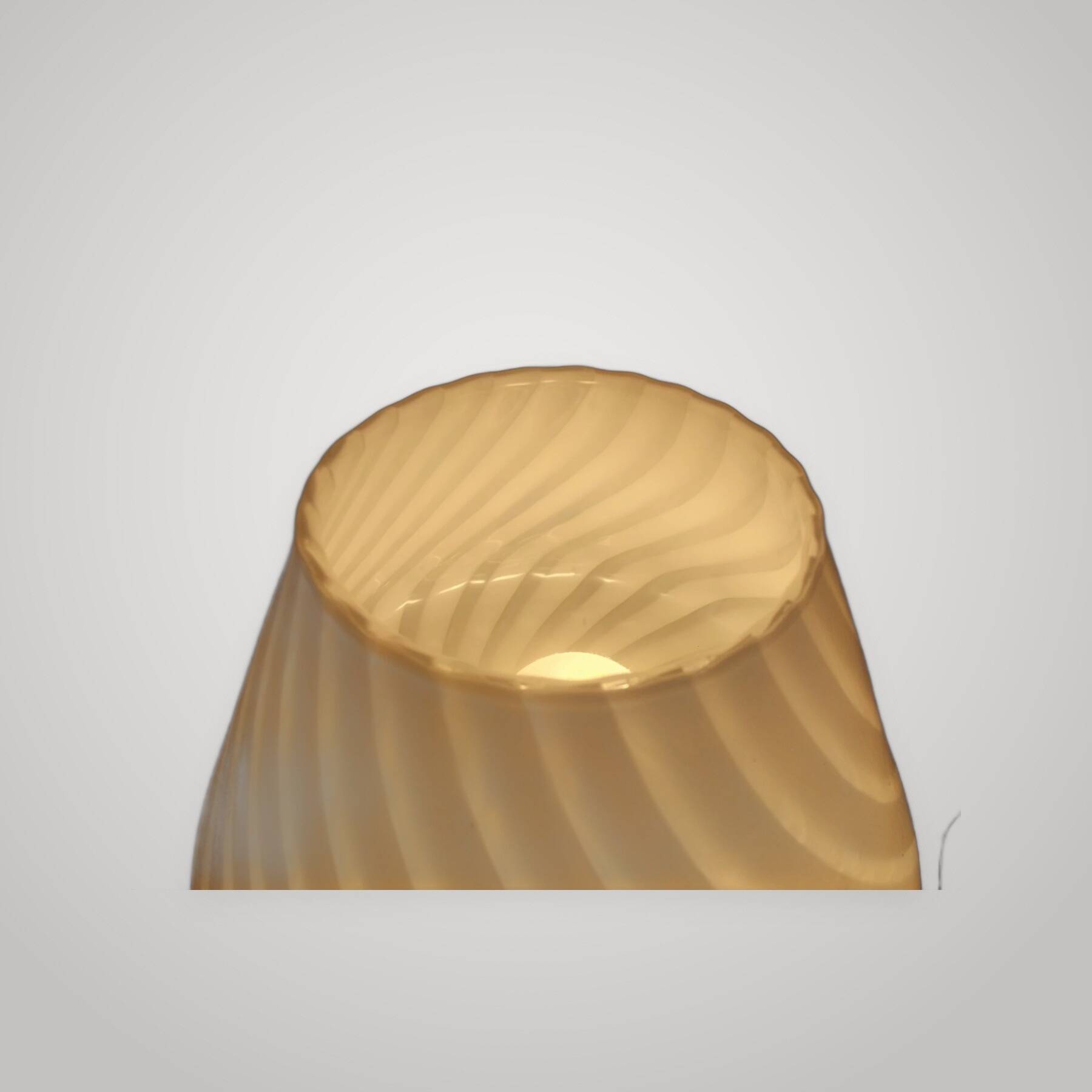 Venini lampe spirale champignon design vintage verre de murano swirl blanc