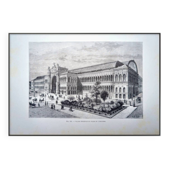 Imprimée en 1883, le Palais de l'Industrie, Paris VIIIème.