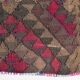 Burgundy Geometric Tribal Kilim Runner Rug, 80x342Cm