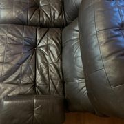 Marsala leather sofa Ligne Roset by Michel Ducaroy