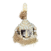 Elephant mask-helmet Kuba Mukyeem / Mukenga – Congo – Cowries & raffia