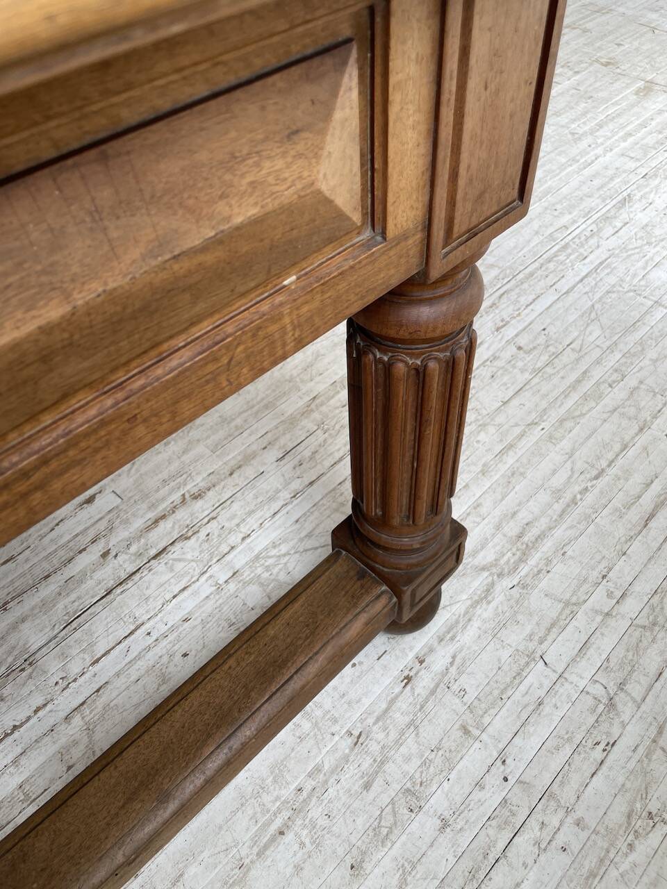 Solid walnut farmhouse castle table 1900 XXL
