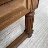 Solid walnut farmhouse castle table 1900 XXL