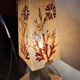 Vintage ceramic lamp Accolay resin lampshade herbarium