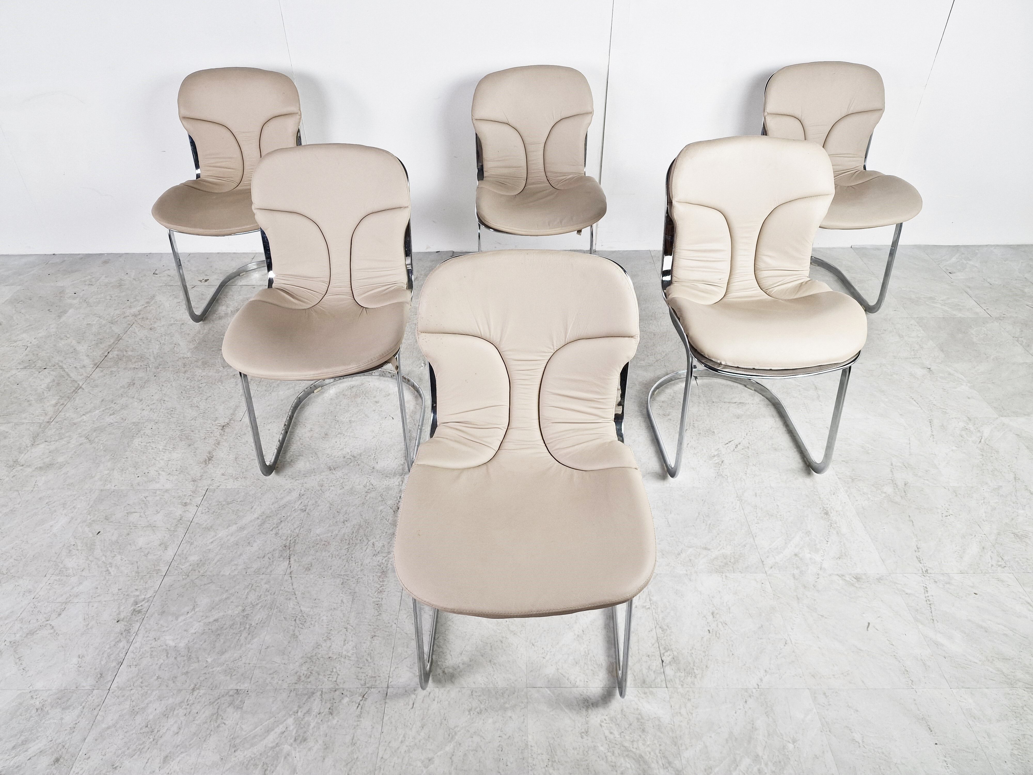 Vintage dining chairs for cidue, 1970