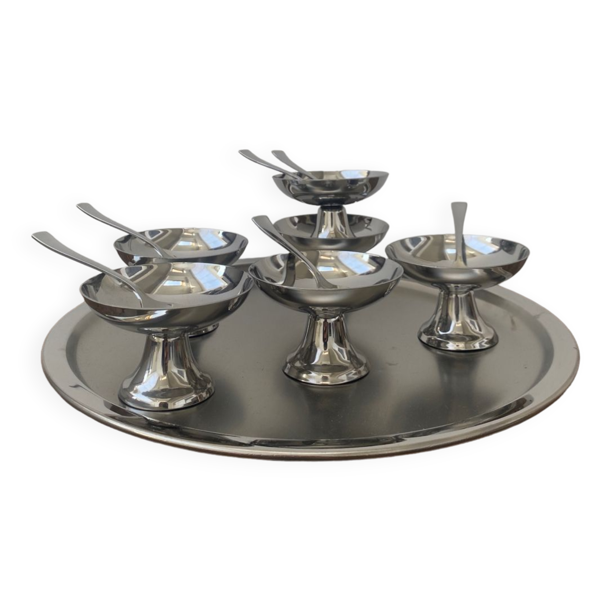 Stainless steel ice cream cup service