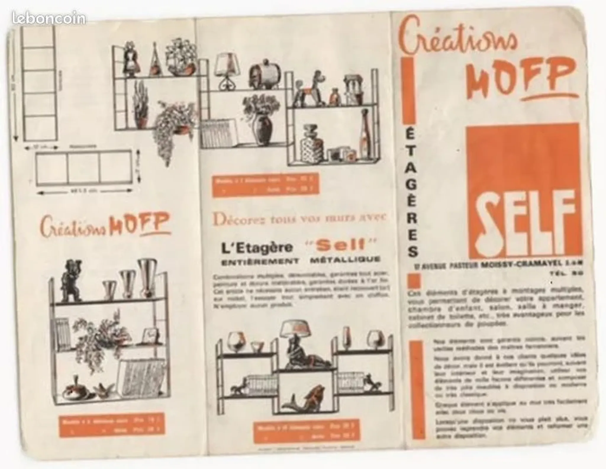 Modular wall shelf MOFP model self 1960