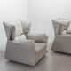Cassina Lounge Chairs 'Viola d'Amore' by Piero de Martini & Footstool 1970s