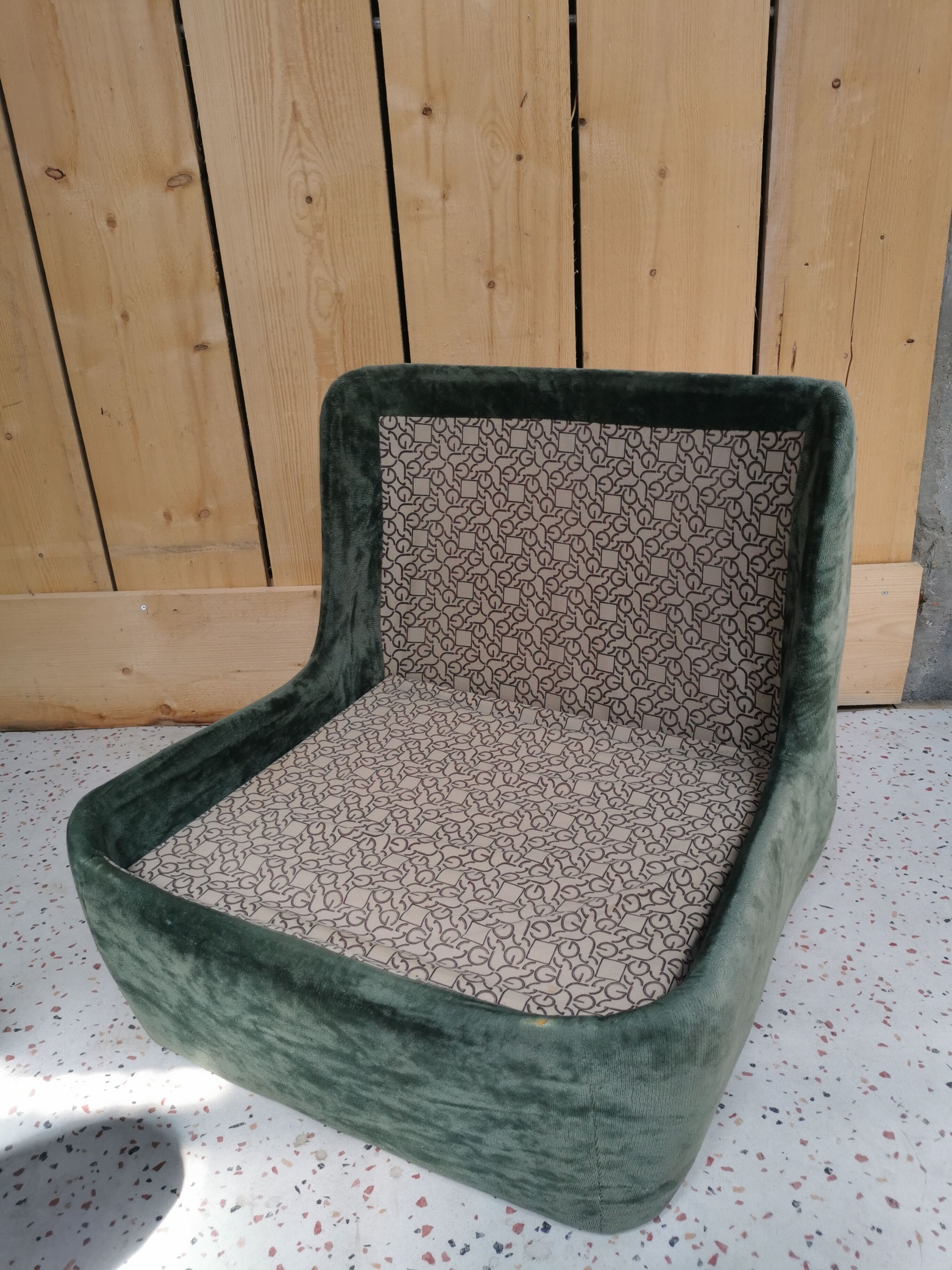 Velvet armchair