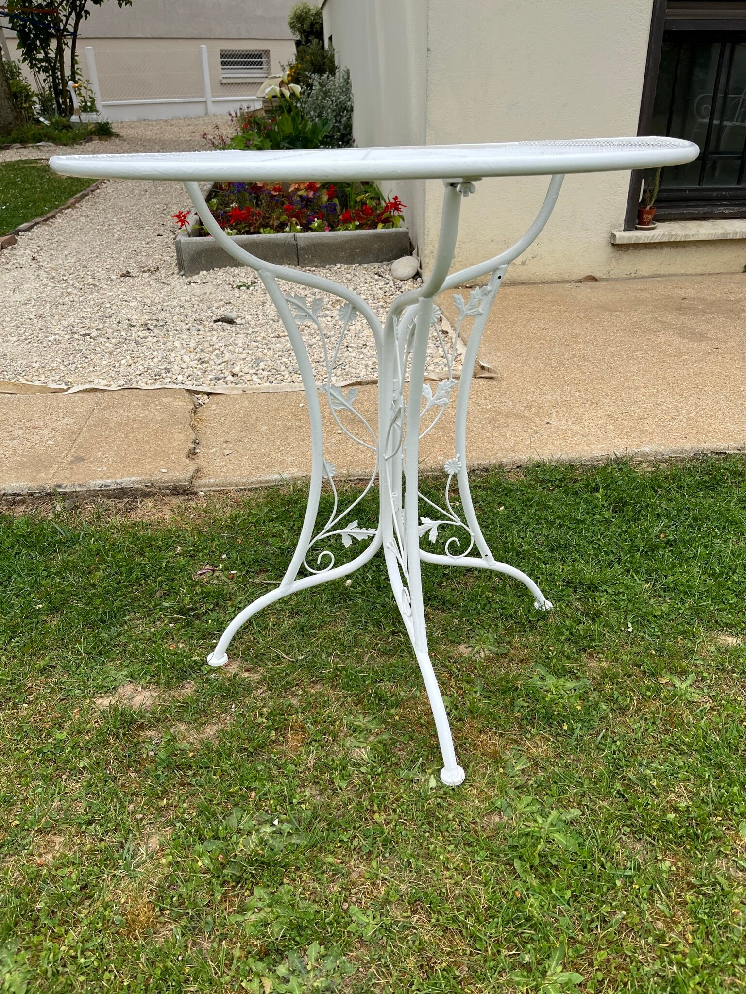 Console table Half-Moon wrought iron
