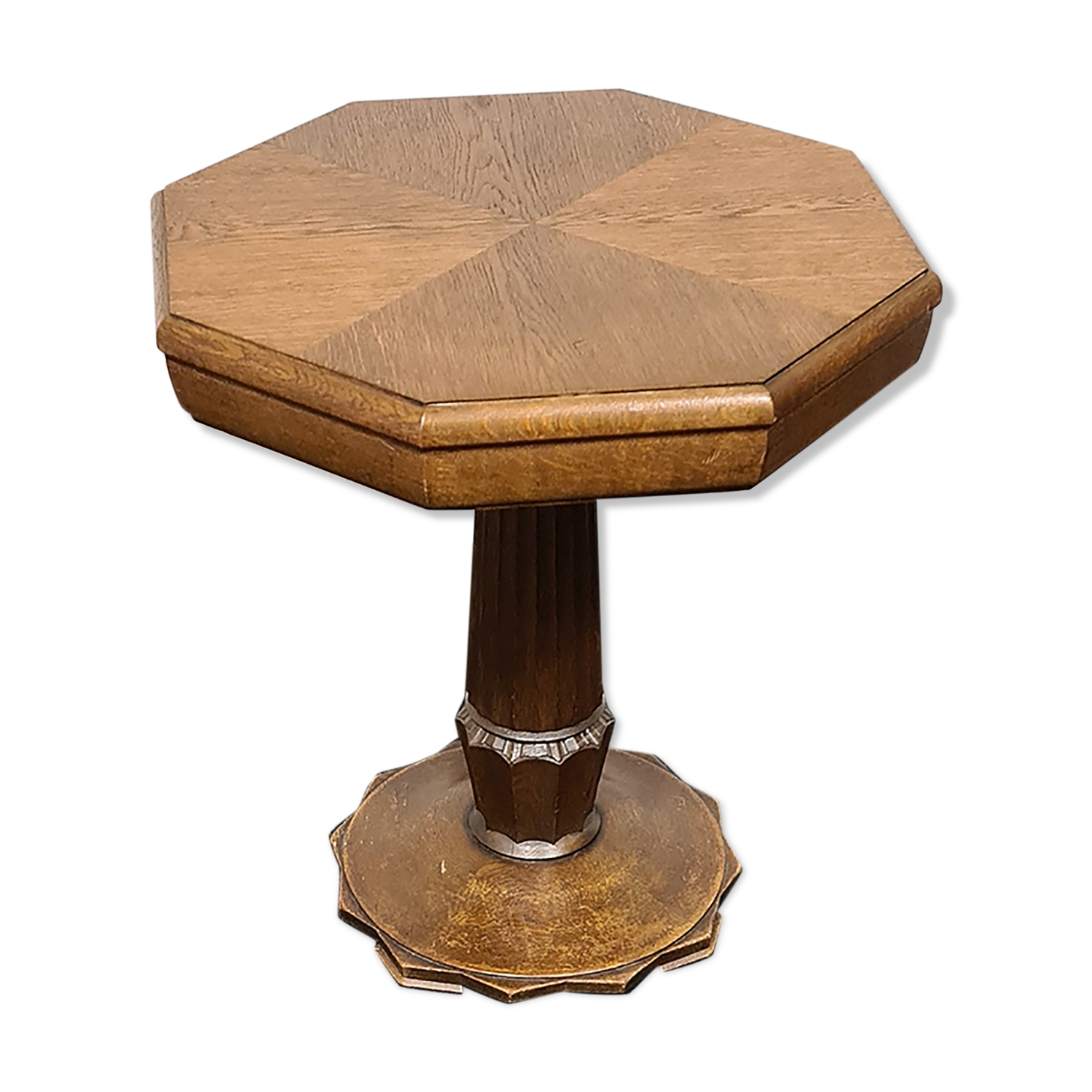 Vintage oak side table from the 1940s