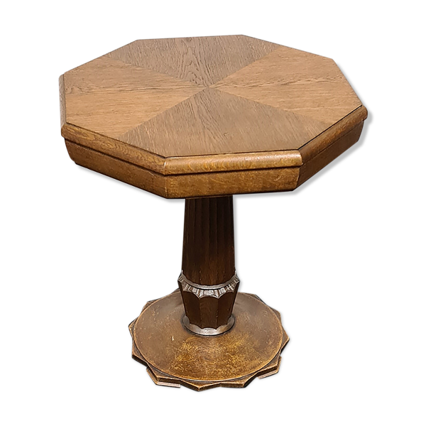 Table d’appoint vintage en chêne des années 40