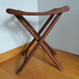 Folding wooden stool