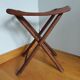 Folding wooden stool