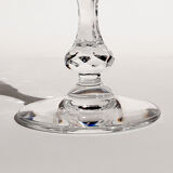 11 champagne flutes on foot in crystal saint louis collection messina model of 1973. stamped