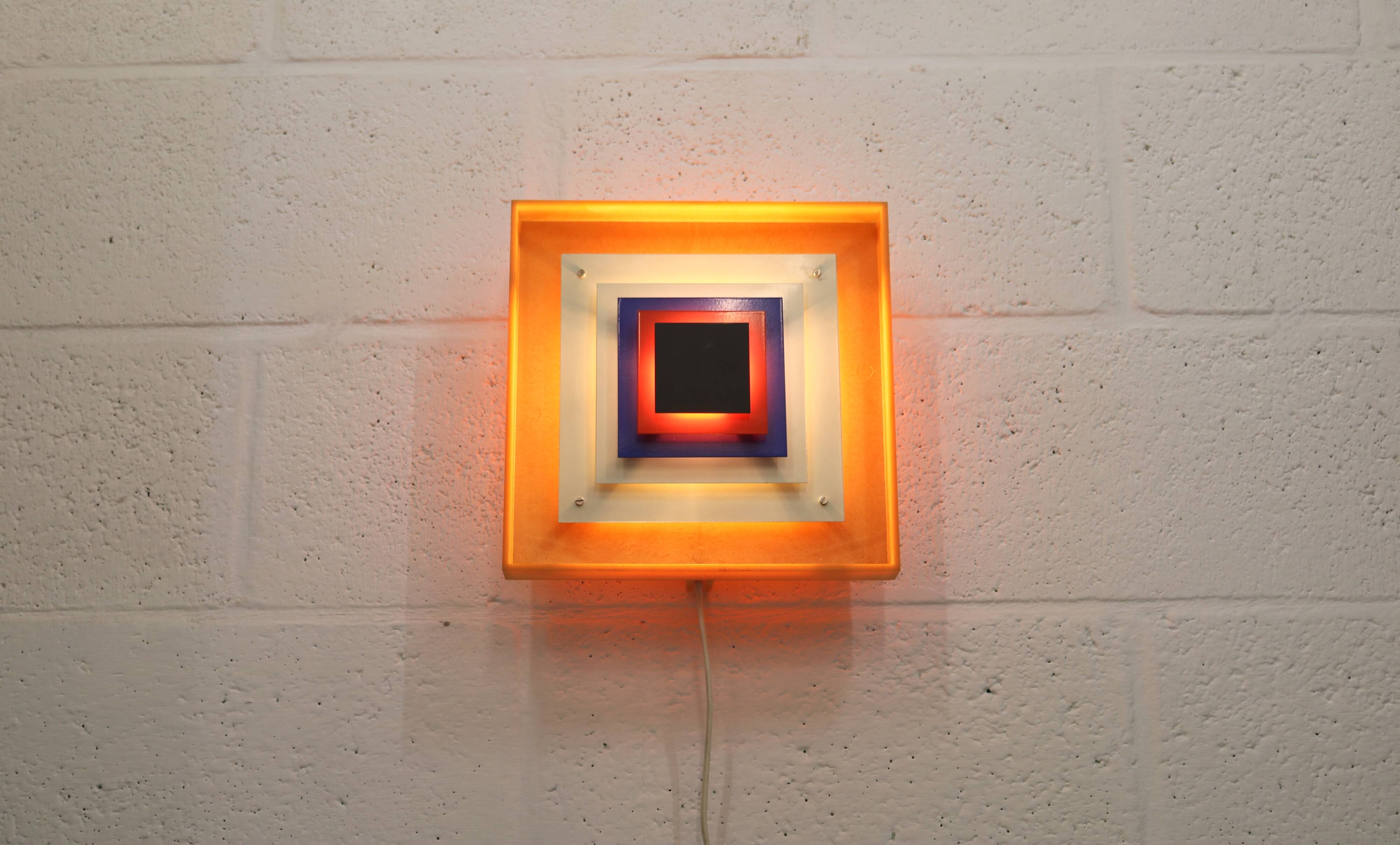 Vintage Danish Kvadrille Wall Lamp by Bent Karlby for Lyfa, Denmark, 1970s