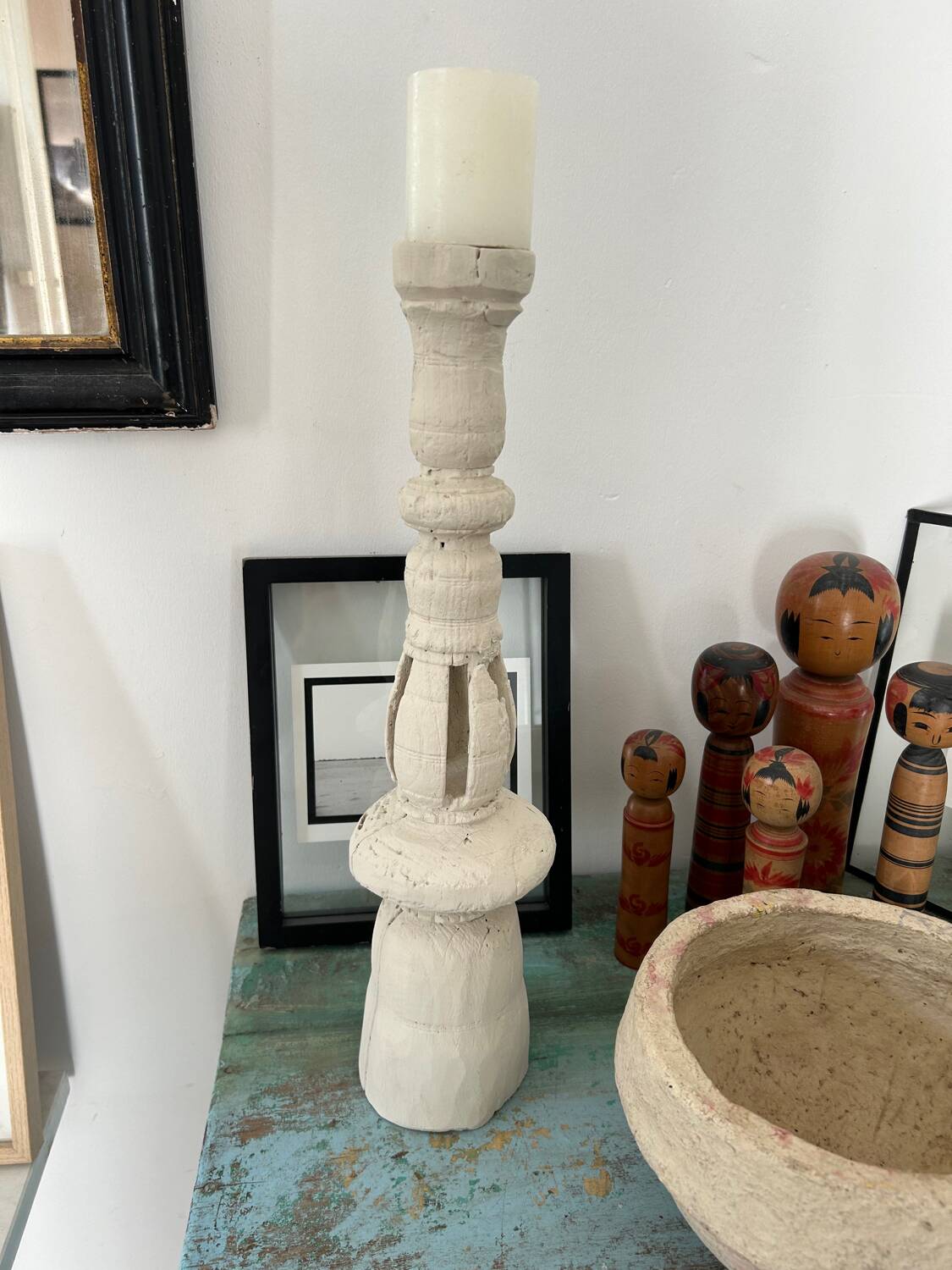Antique large Indian candlestick
