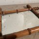 Miroir faux bambou années 40