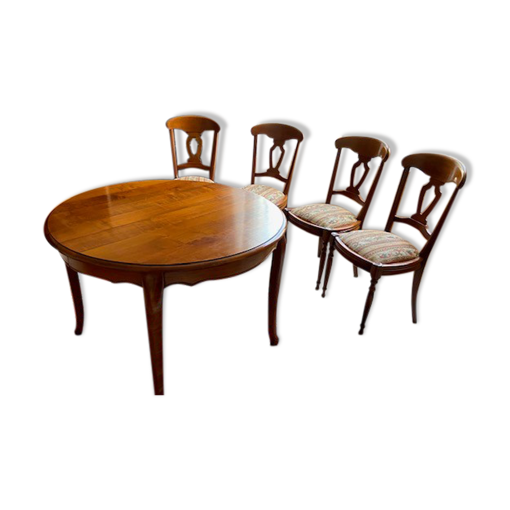 YUGXTH Ensemble de Table À Manger, Round Conference Table, Table Ronde Salle Manger avec 6