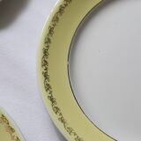 Set of 6 flat plates Luneville, Libourne model, vintage French