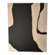 Tableau abstrait beige et noir