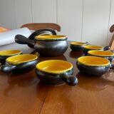 Set of 50s fondue pots