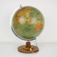 Mid-Century Light Glass Globe With Wooden Base by Paul Rath, 1950s