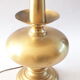 Grande lampe pied métal doré