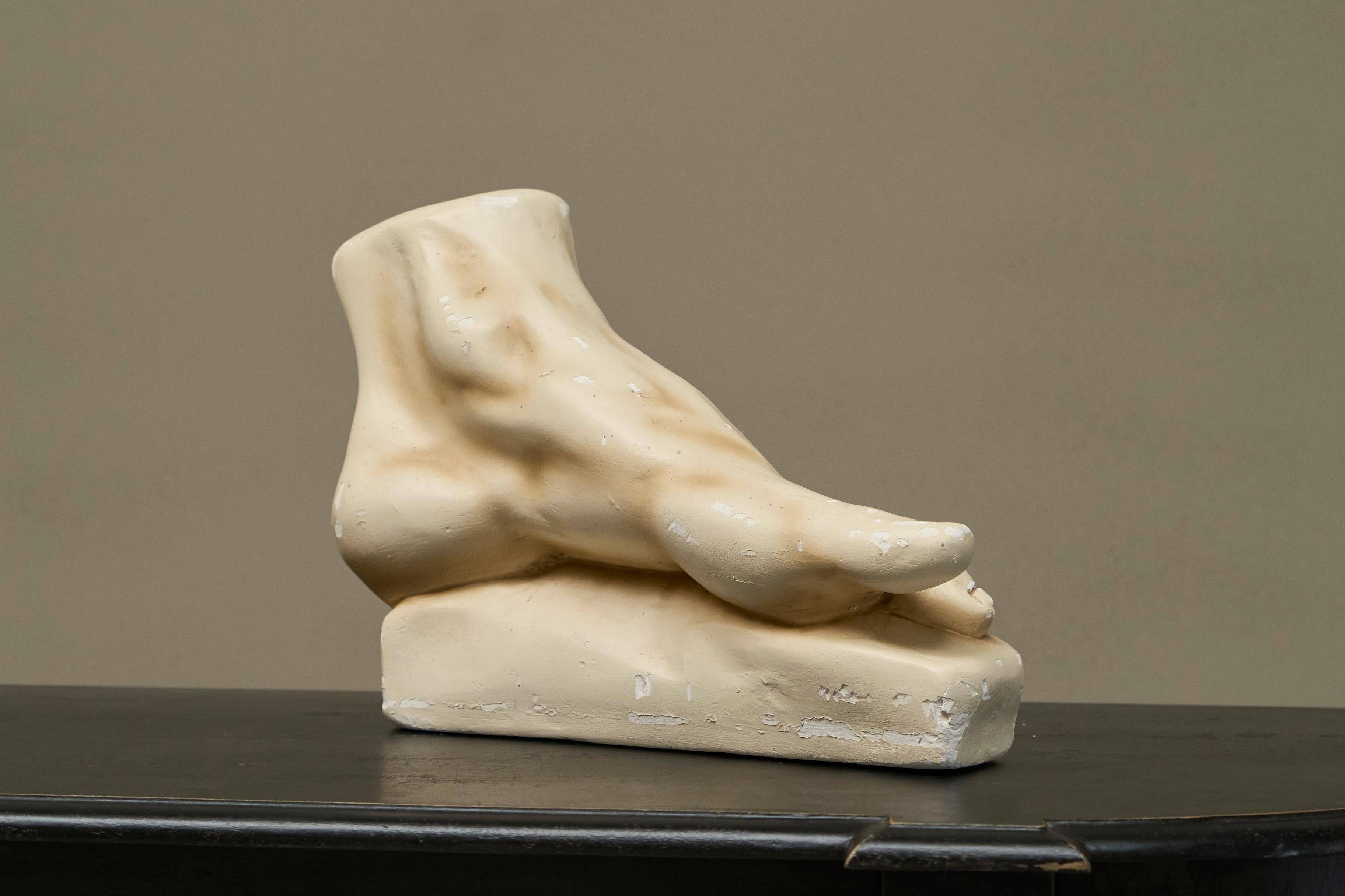 Anatomical study of a plaster foot from the 1950s.