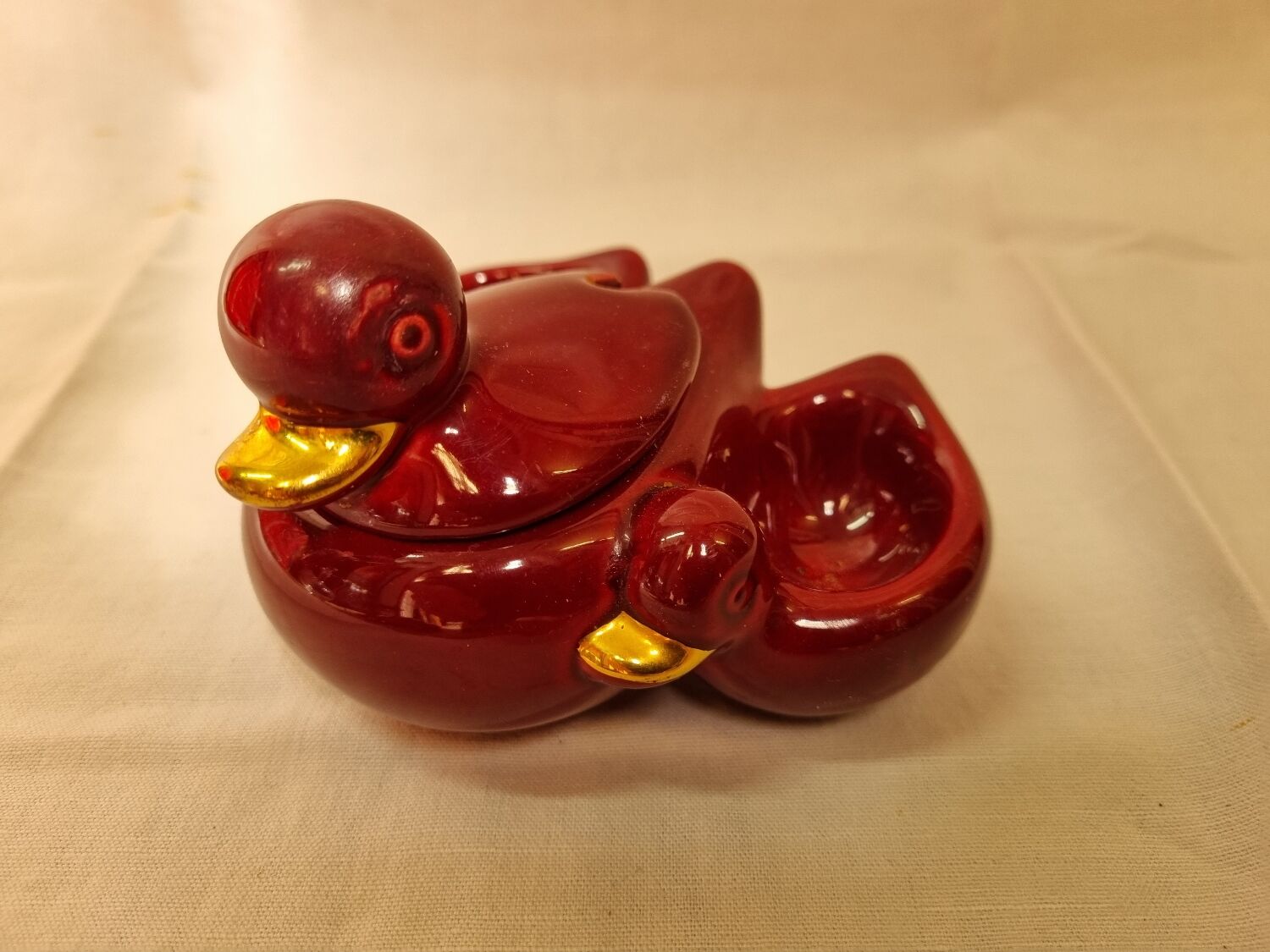 Salerons duck earthenware St Clément from 1950
